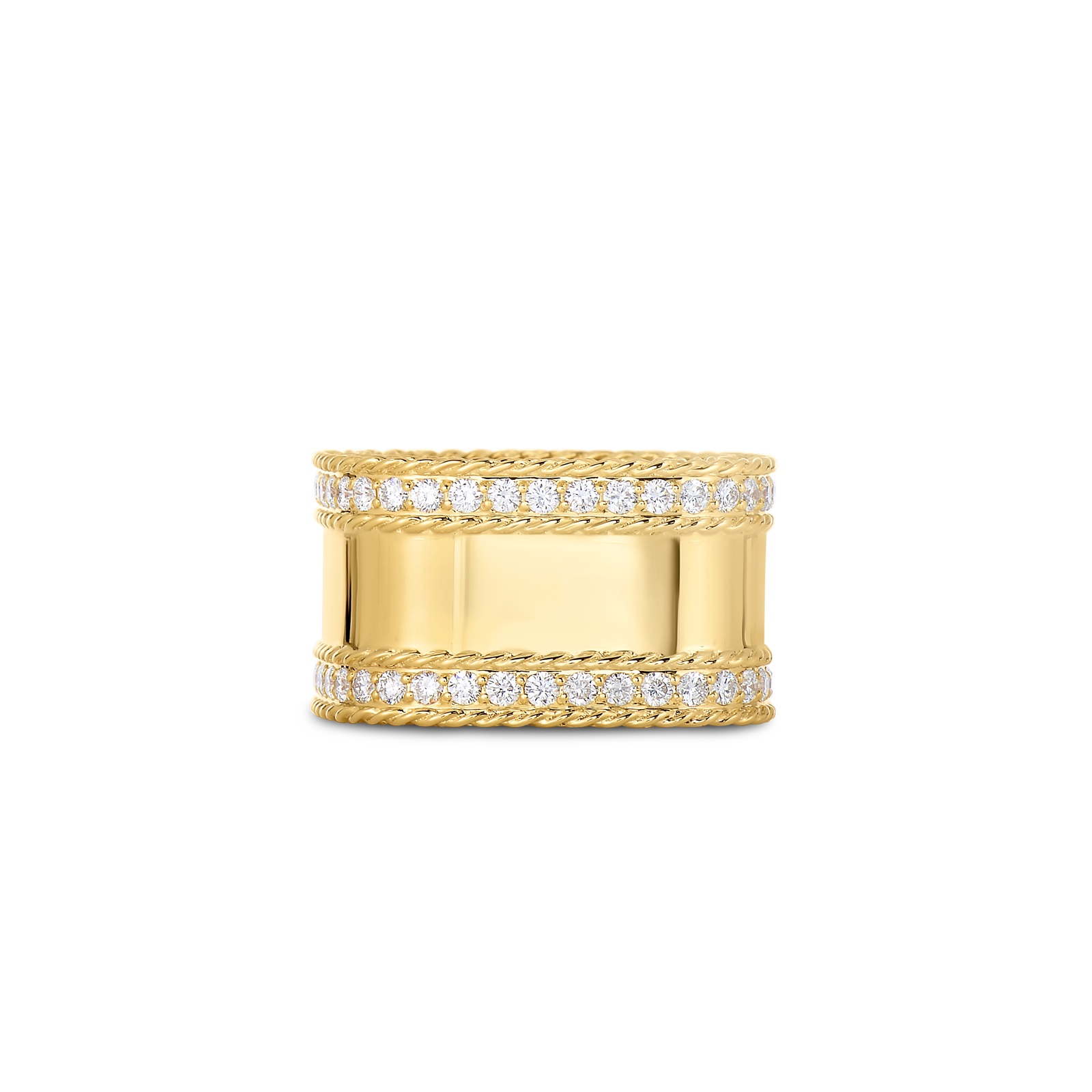Roberto Coin 18Kt Gold Ring With Diamond Edges