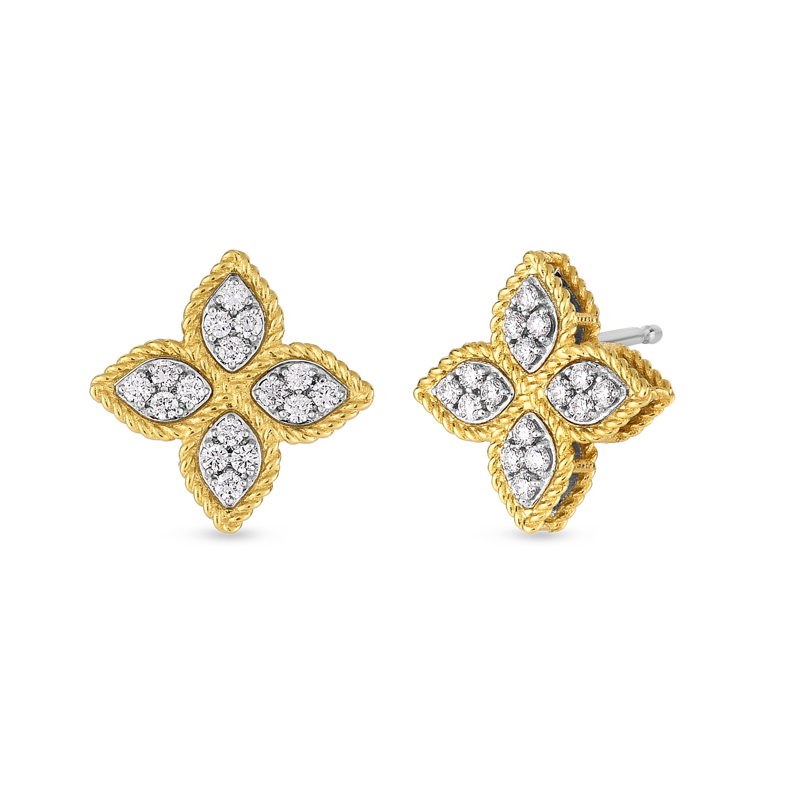 Roberto Coin Medium Stud Earring With Diamonds
