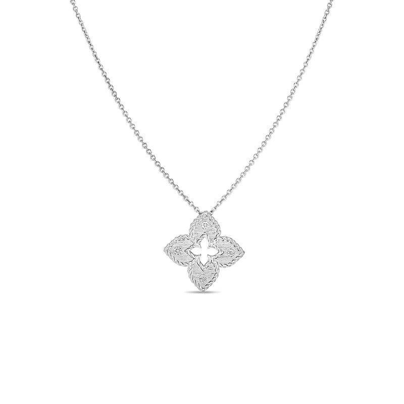 Diamond Petite Venetian Flower Necklace - Xs