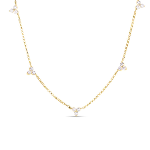 Diamonds By The Inch 5 Station Flower Necklace 