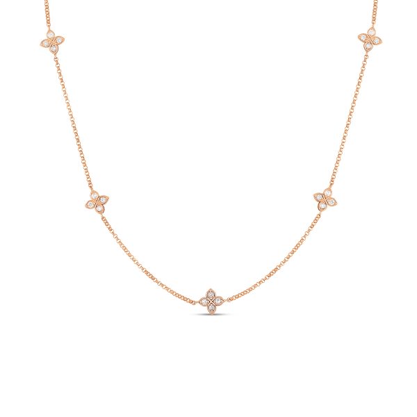 Love By The Inch 5 Station Flower Necklace