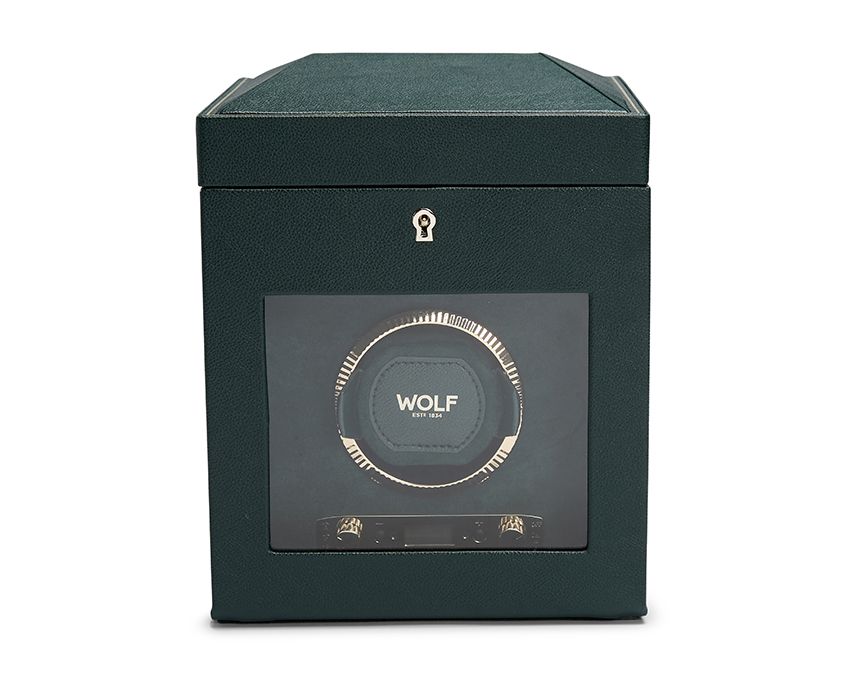 Wolf Green British Racing Single Watch Winder With Storage