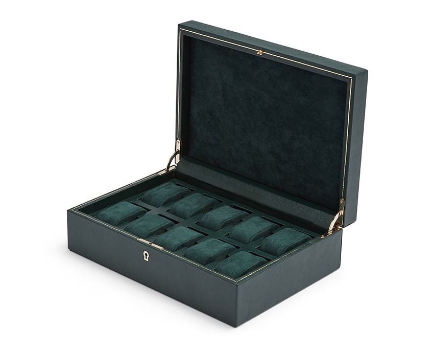 Wolf Green British Racing 10 Piece Watch Box