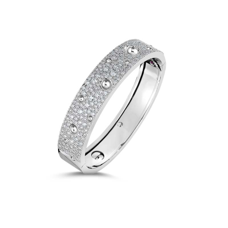 Roberto Coin 18K Gold & Pave Diamond Pois Moi Luna Bangle