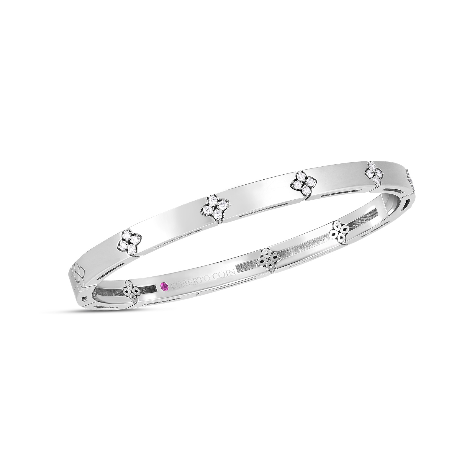 Love In Verona Narrow Width Diamond Accent Bangle