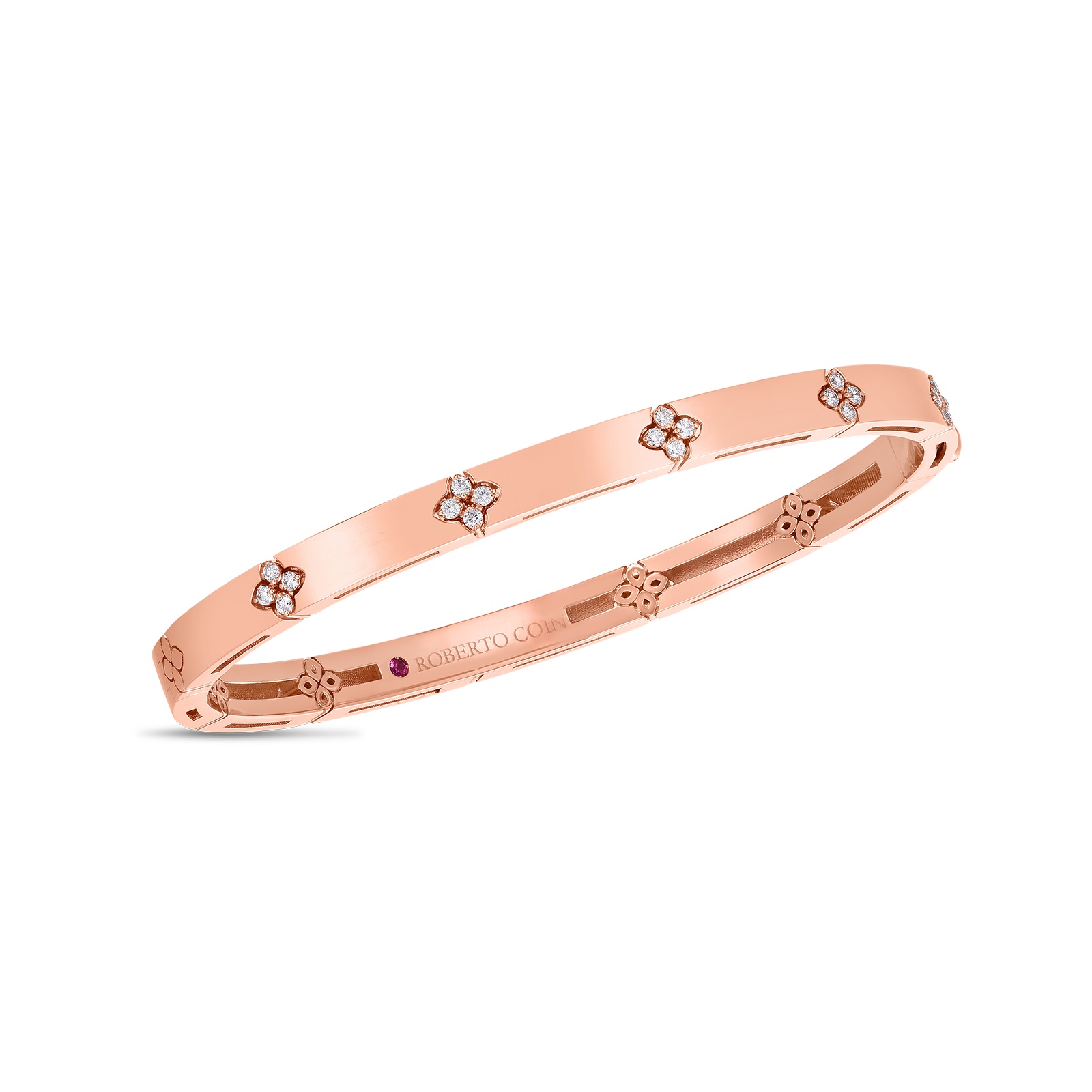 Love In Verona Narrow Width Diamond Accent Bangle