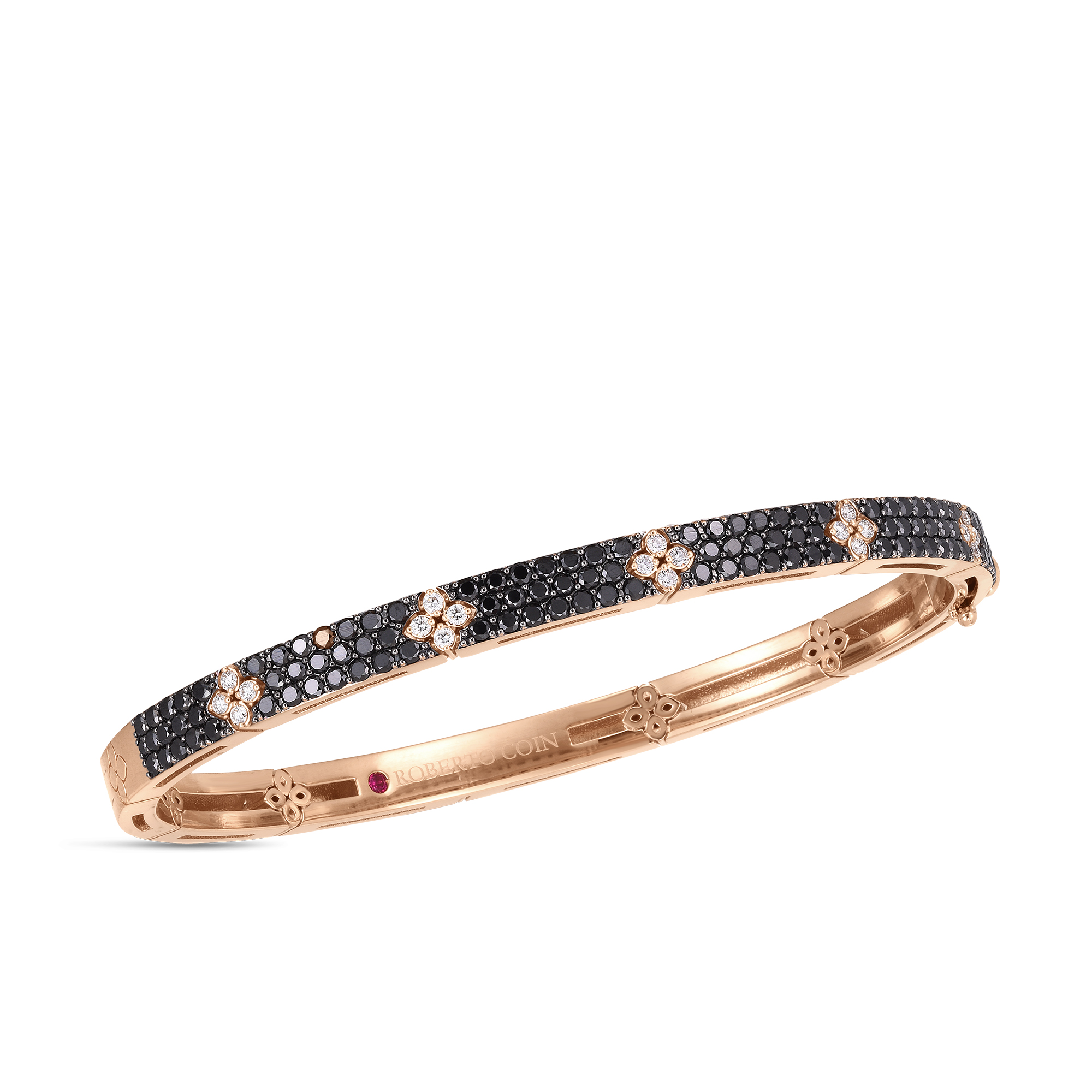 Love In Verona Black And White Diamond Bangle