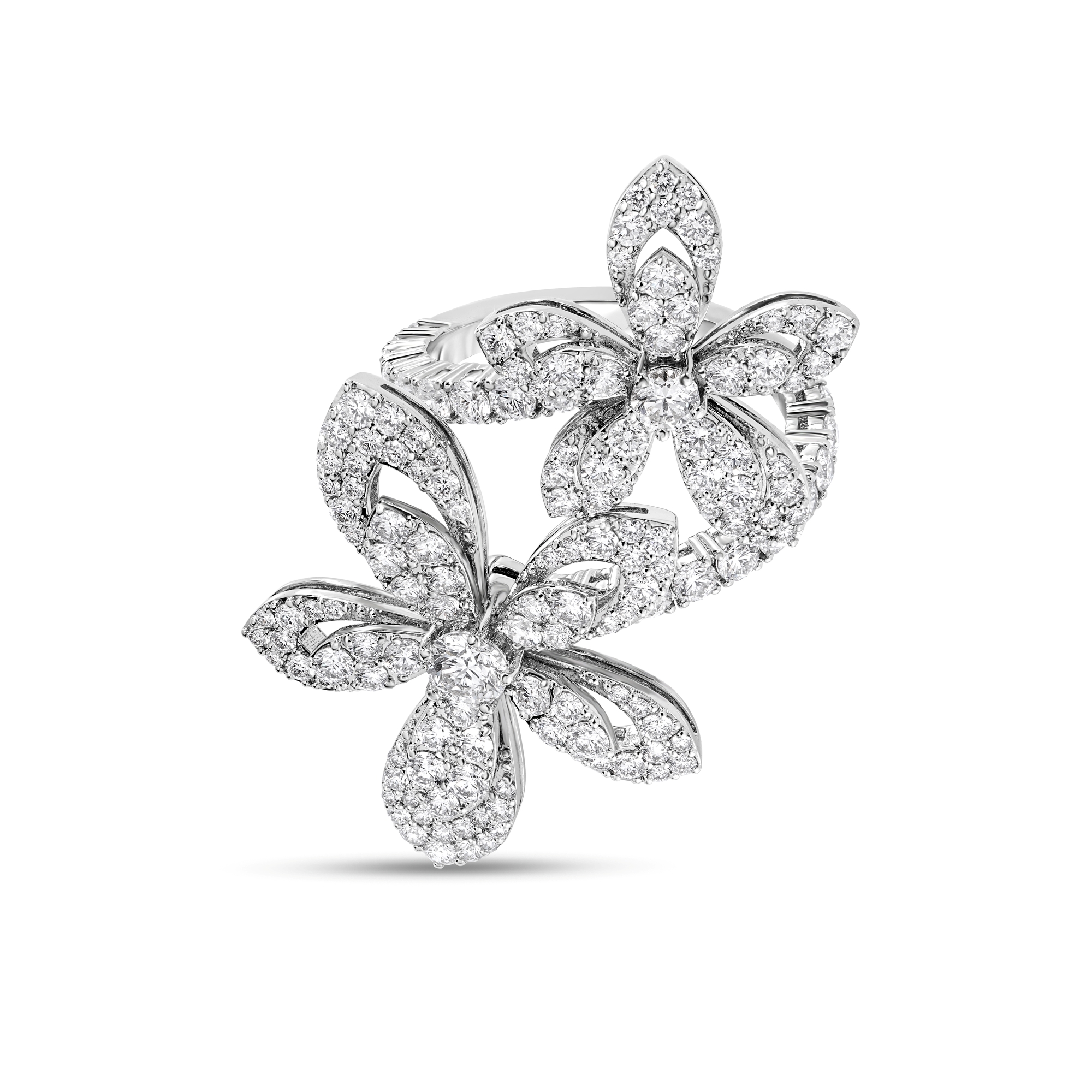 Tiaré Double Flower Bypass Ring