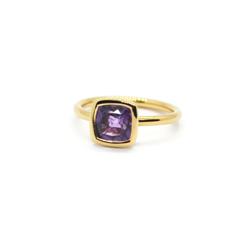 A & Furst Gaia Small Stackable Ring with Amethyst