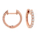 18k Rose Gold Small Huggie Earrings