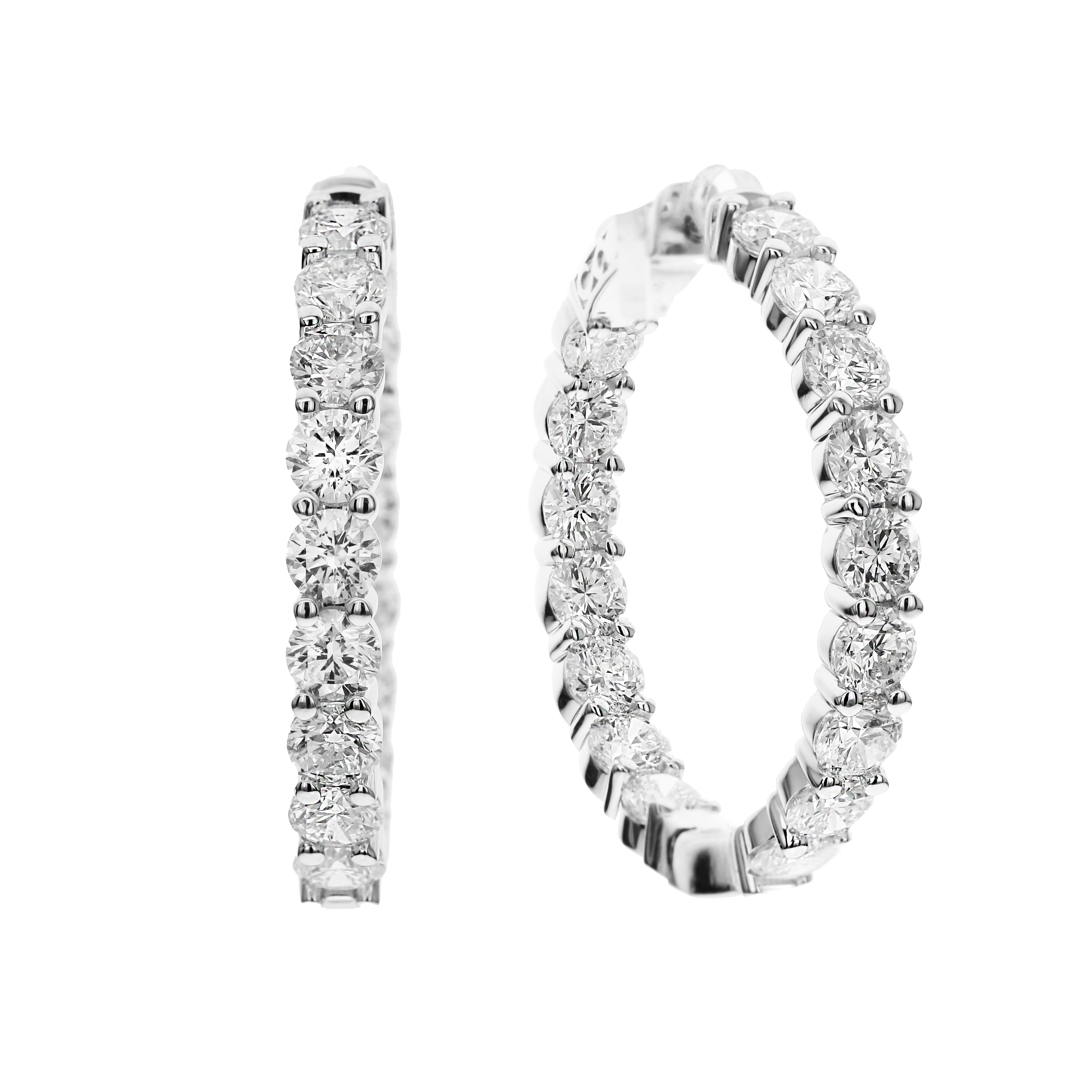 Diamond Hoop Earrings