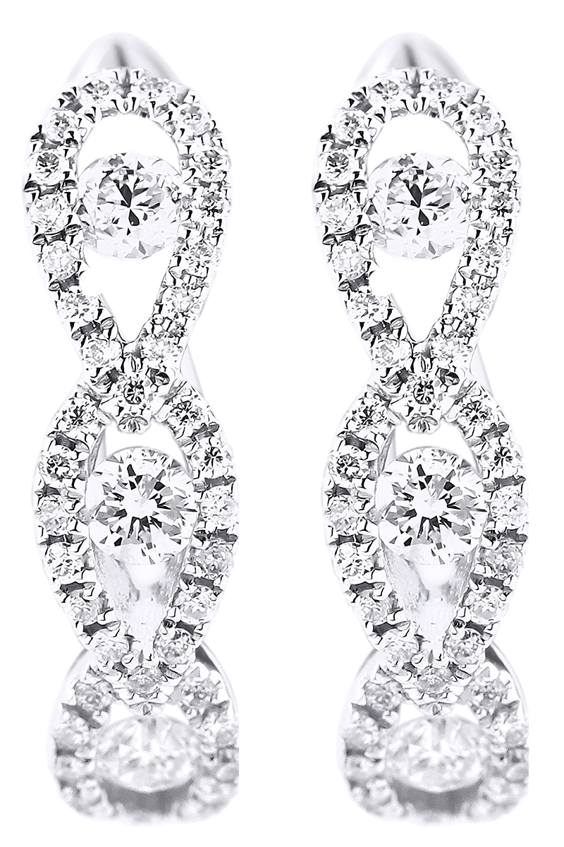 Diamond Huggie Hoops