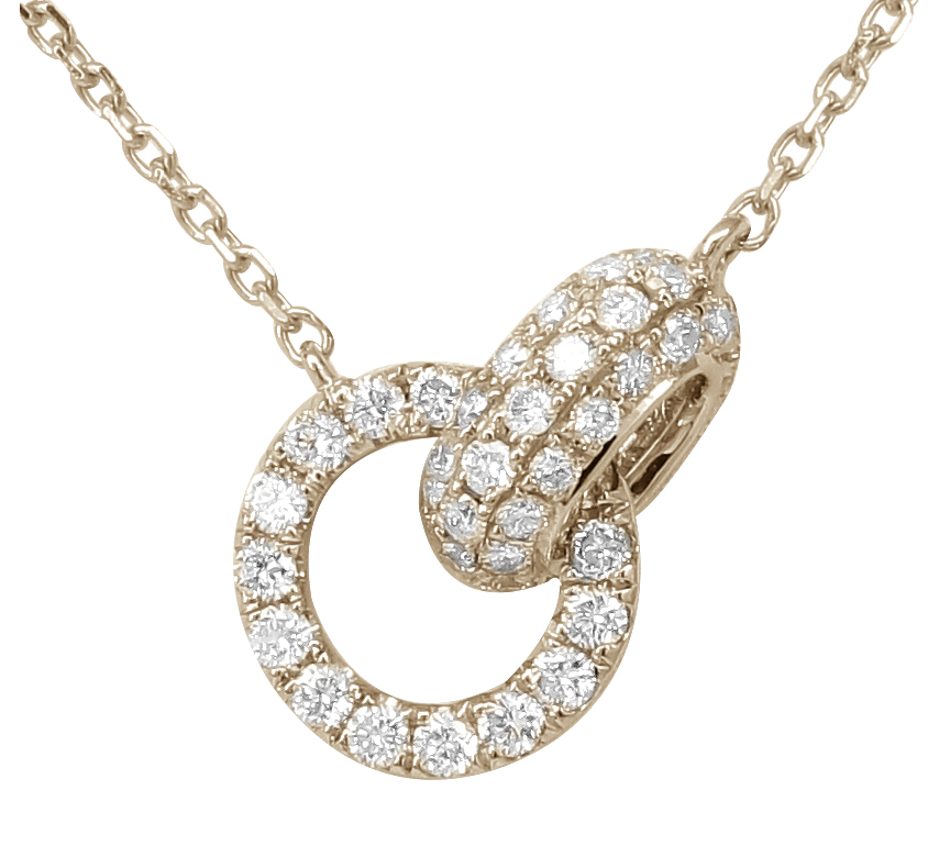 18k Yellow Gold Diamond Pendant