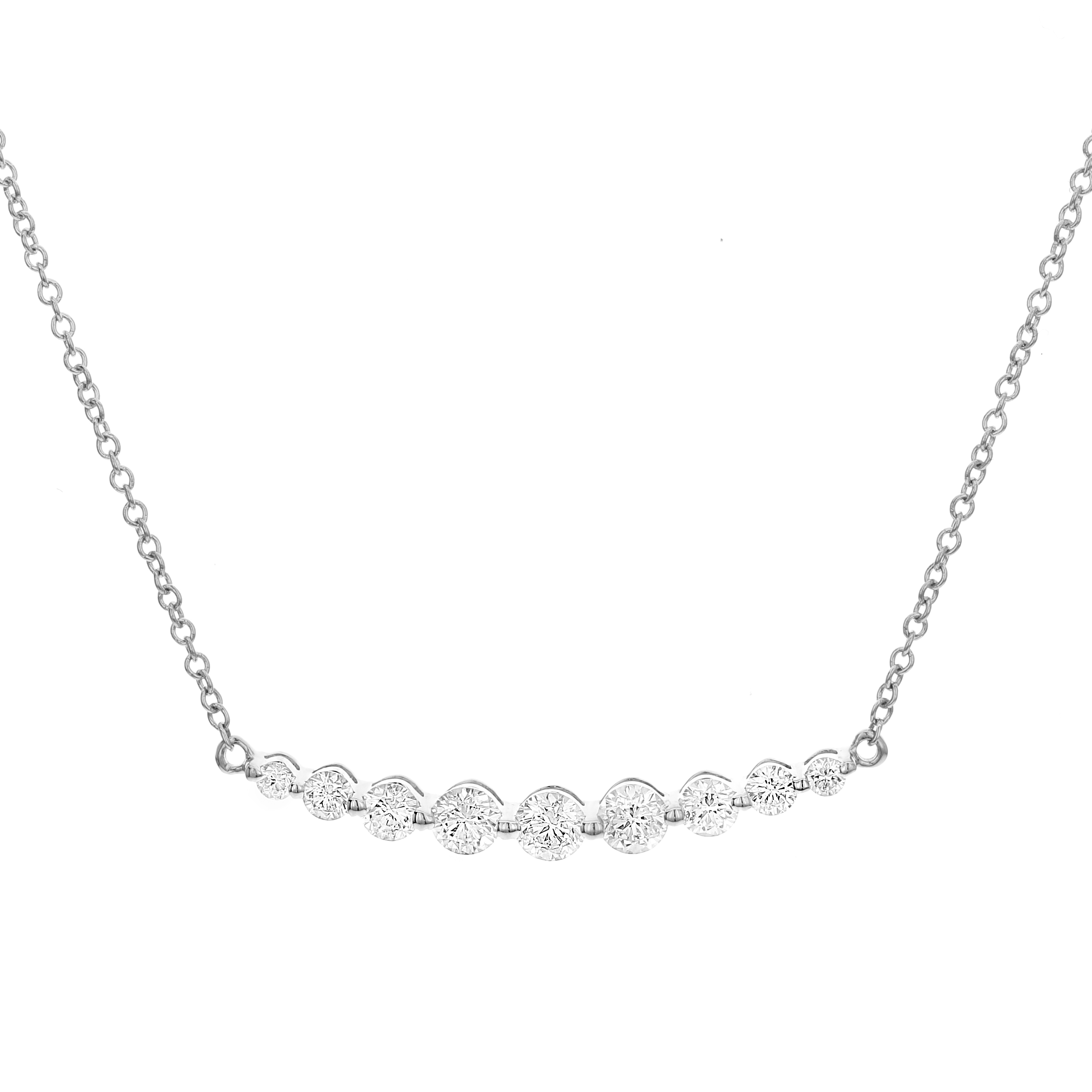 18k White Gold Diamond Pendant