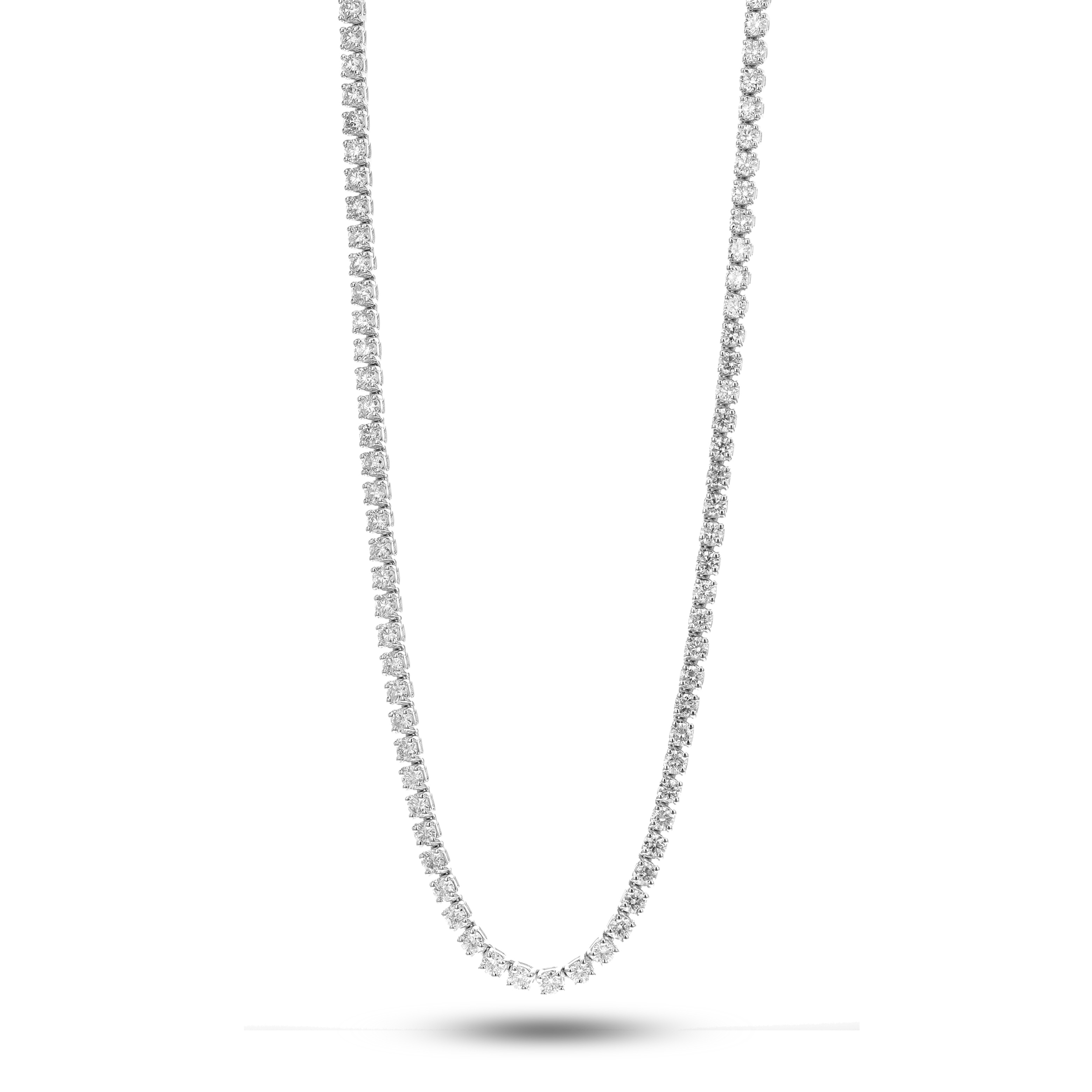 18k White Gold Diamond Eternity Necklace