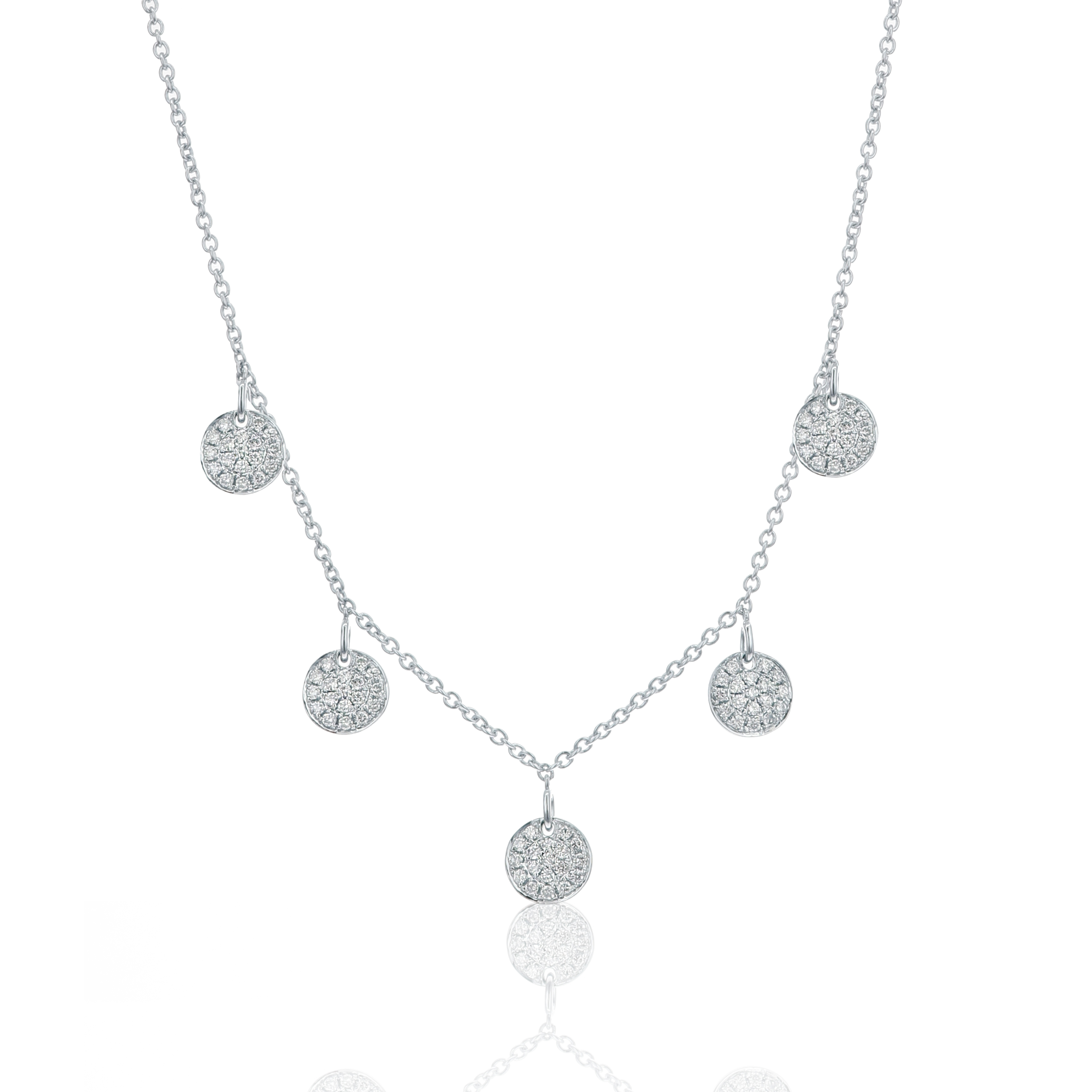 An 18k White Gold Diamond Necklace 