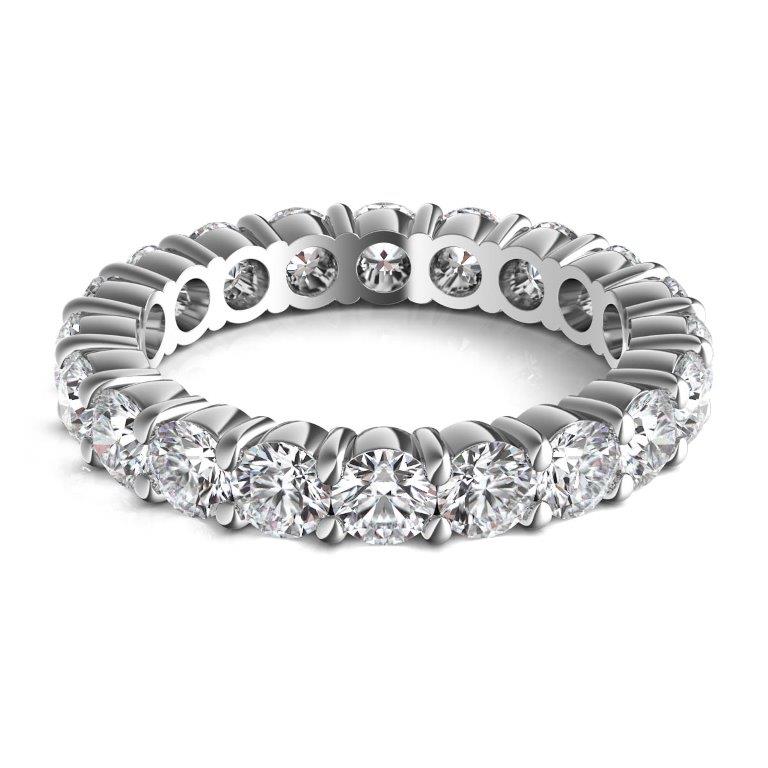 Platinum Mutual Prong Eternity Band