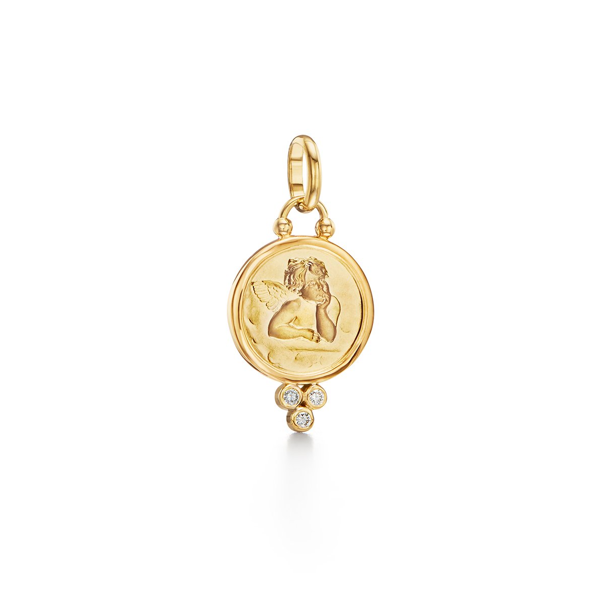 Temple St. Clair 18k Diamond Angel Pendant.