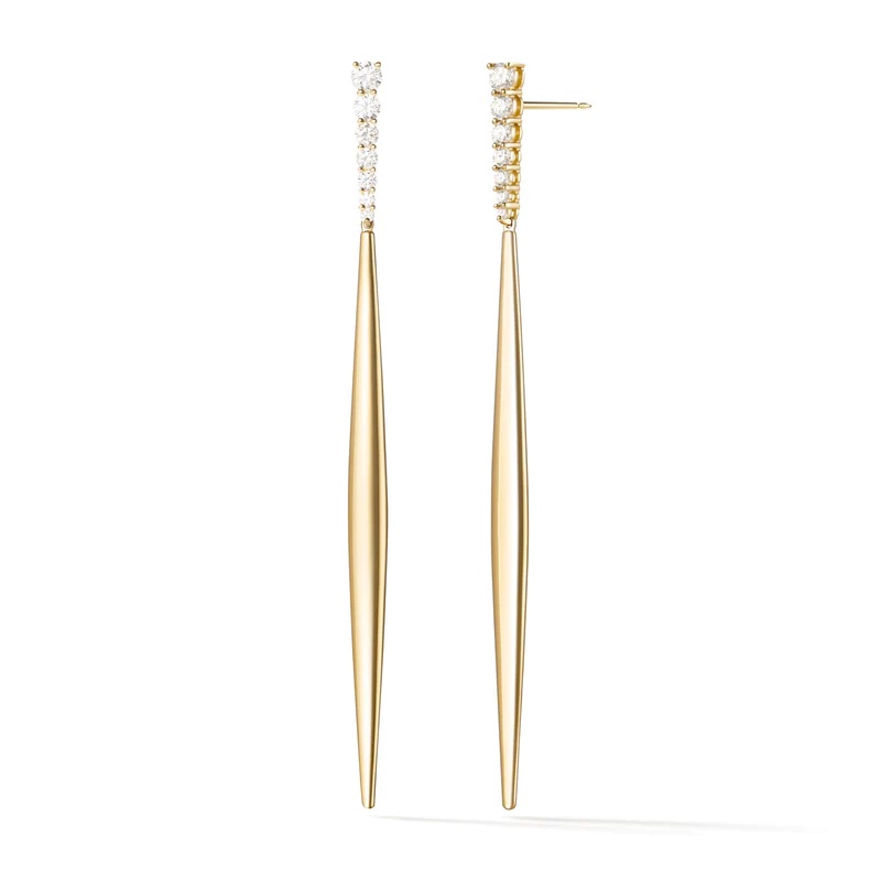 Melissa Kaye 18k Yellow Gold Aria Stiletto Earrings