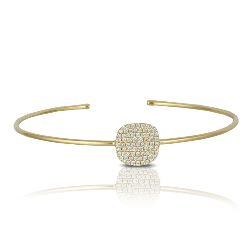 18K White Gold Diamond Bangle