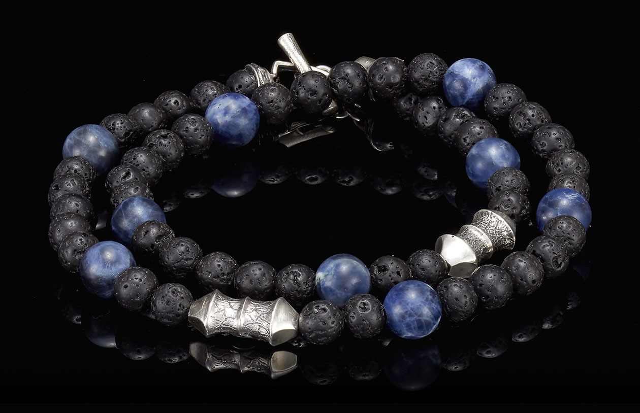 William Henry Sodalite Tether Crafted Bracelet