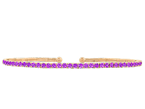 Pink Sapphire Cuff Bracelet