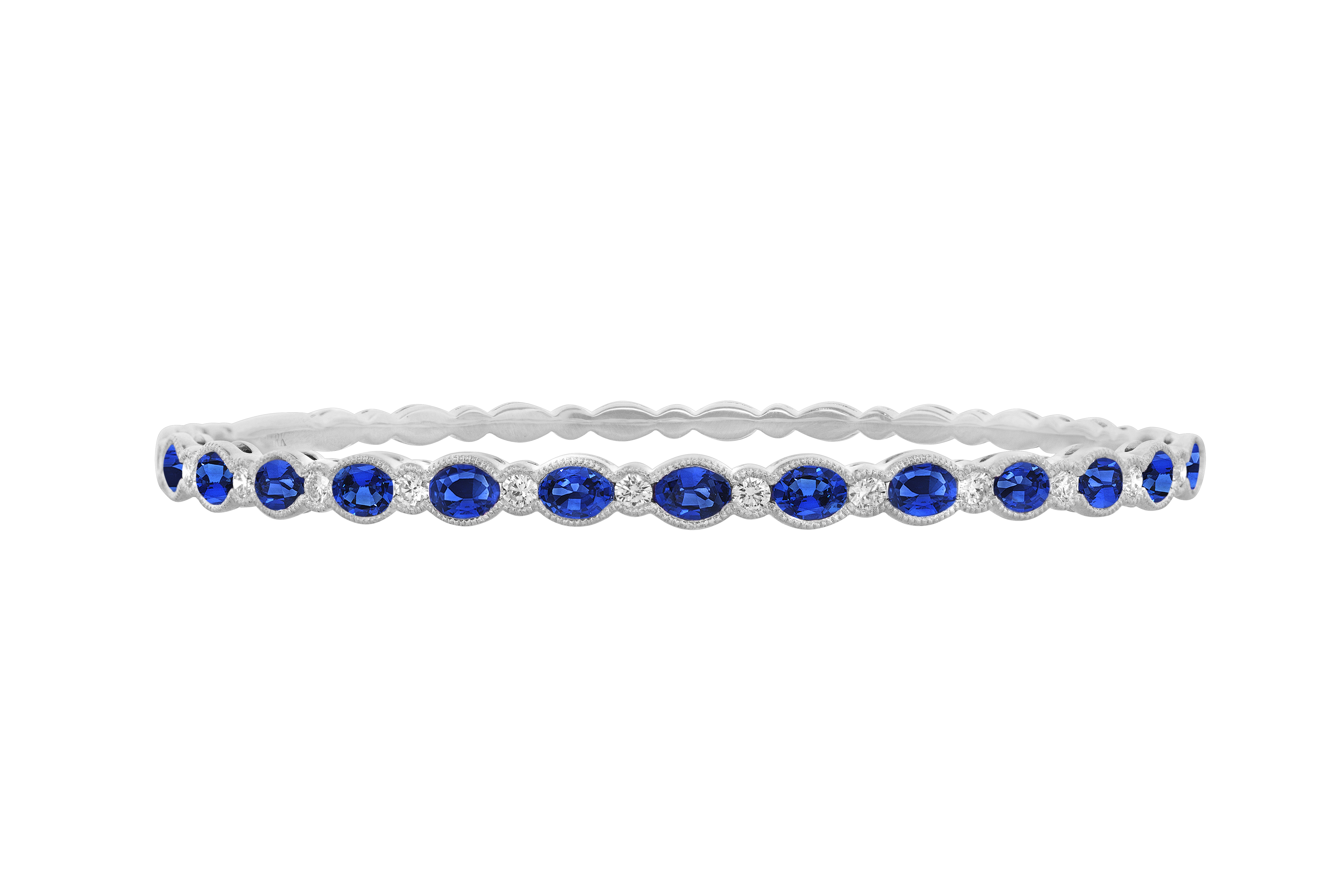 Sapphire & Diamond Bangle Bracelet