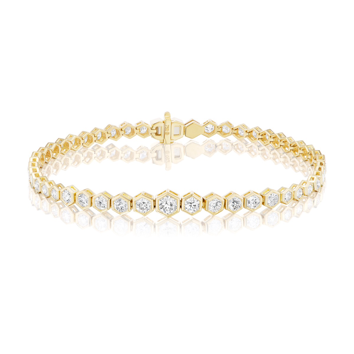 Hexagon Collection Tennis Bracelet