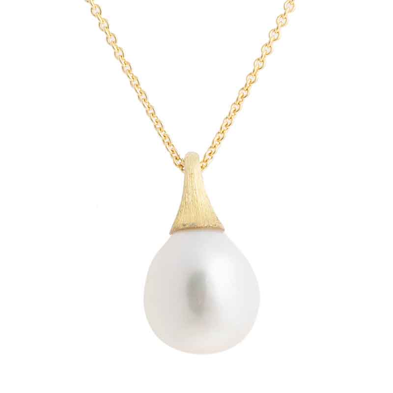 Africa Boules 18K Yellow Gold And Pearl Pendant