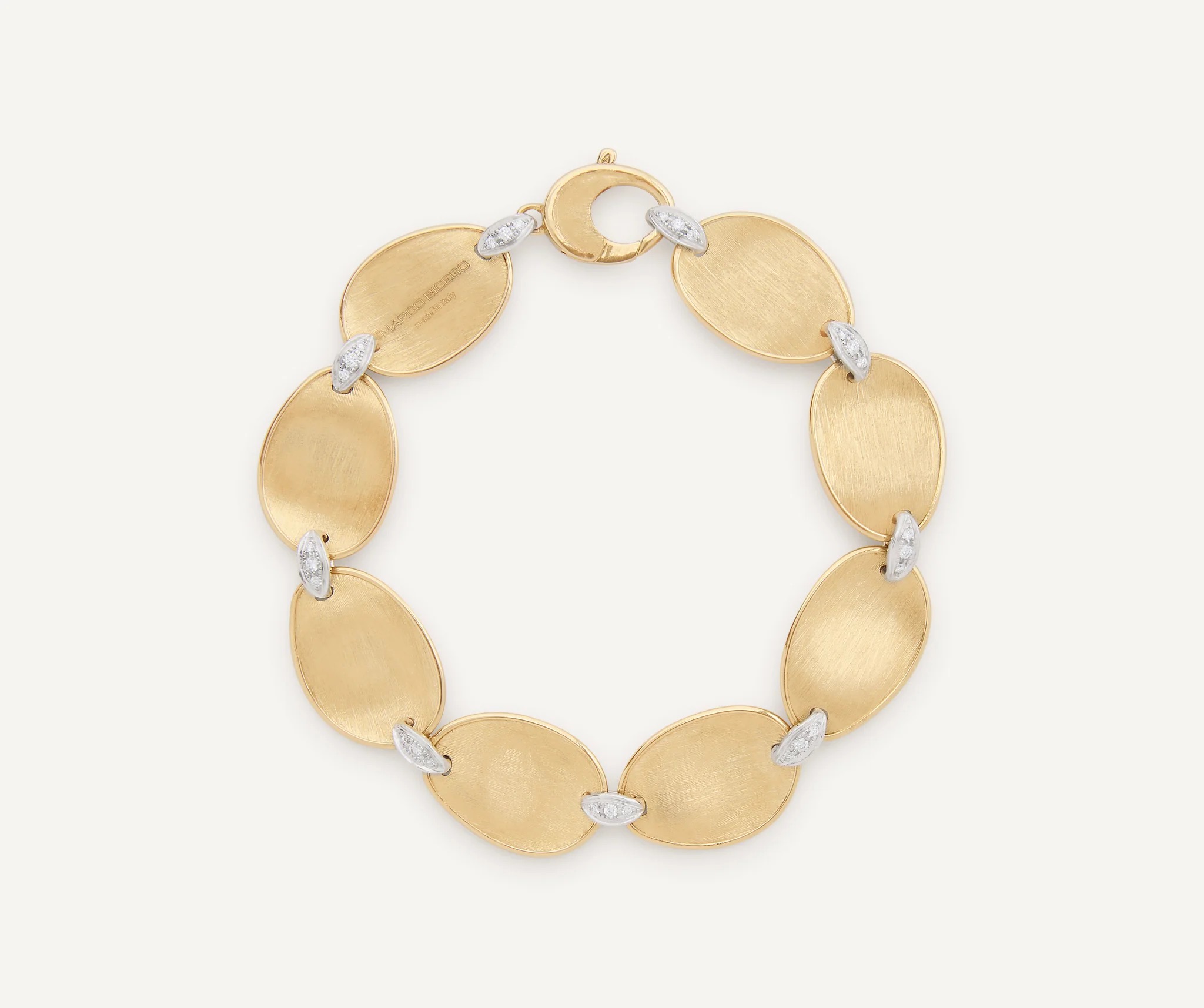 Lunaria Gold Petal Bracelet With Diamonds