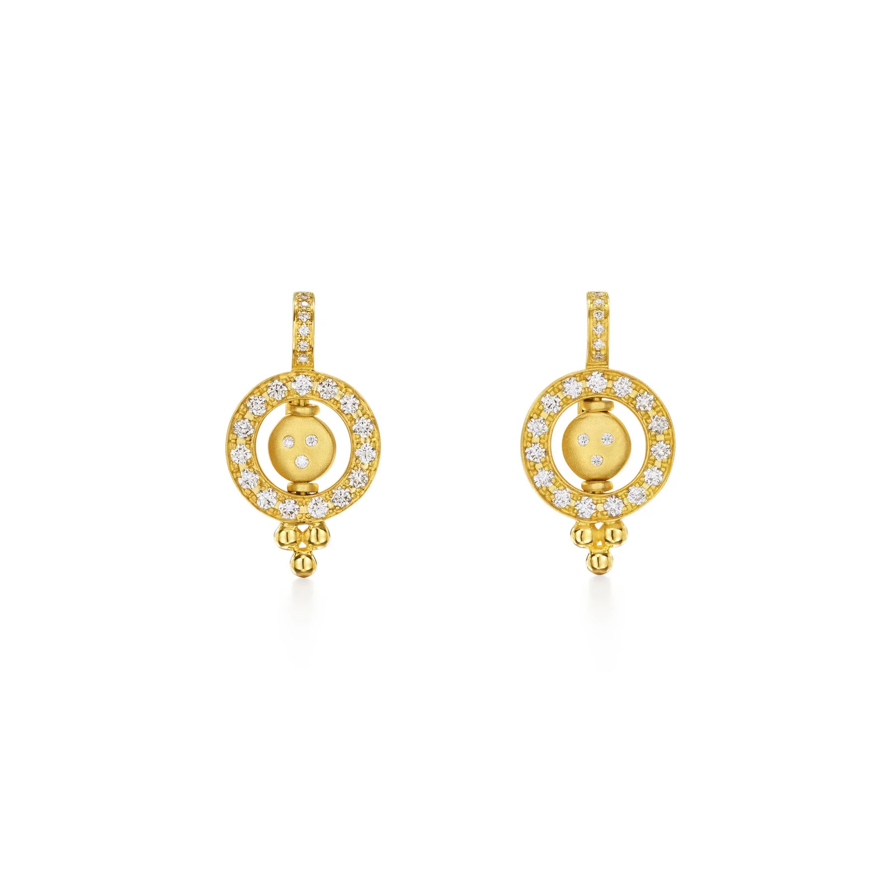 Temple St. Clair 18k Diamond Orbit Earrings 