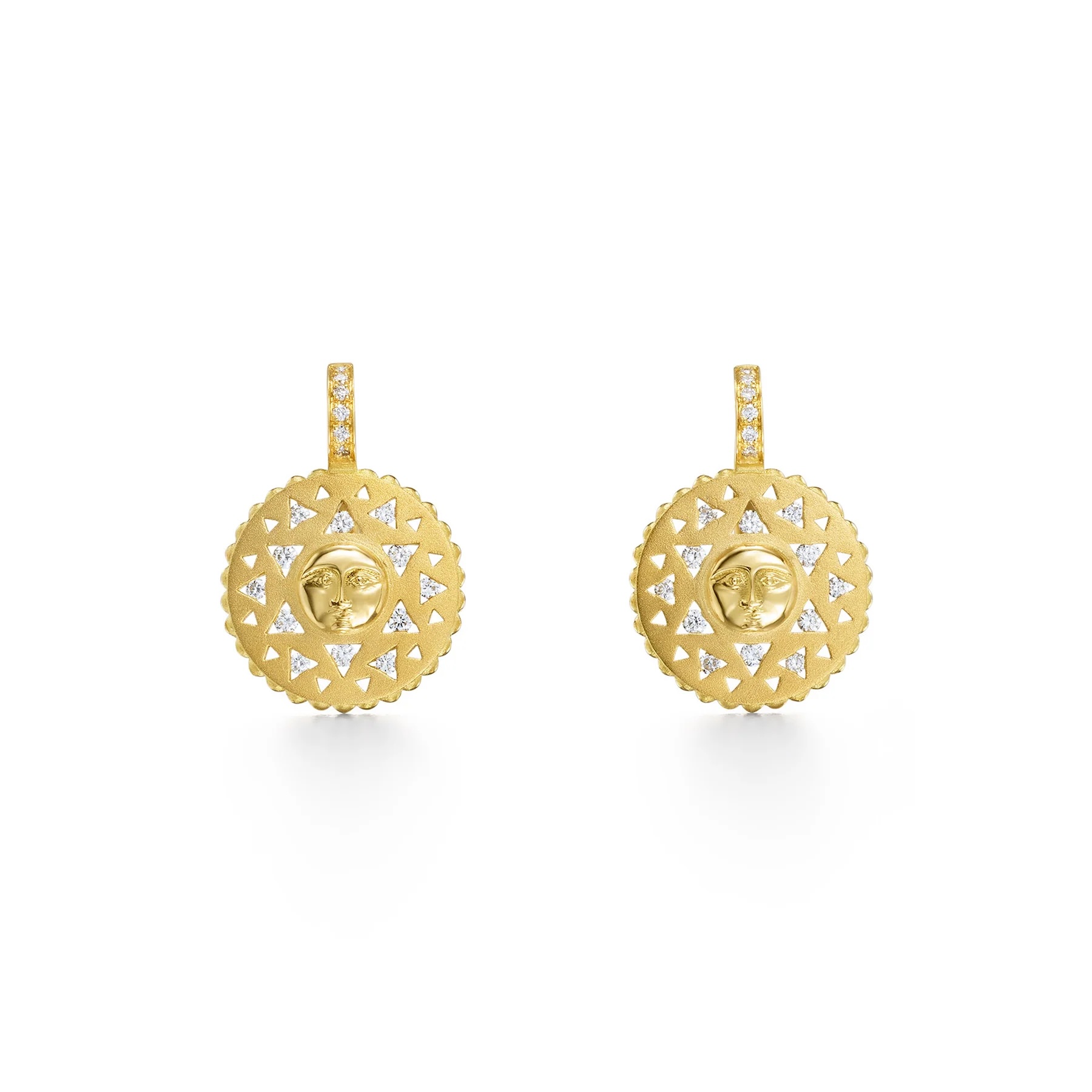 Temple St. Clair 18k Orbit Sun Earrings 