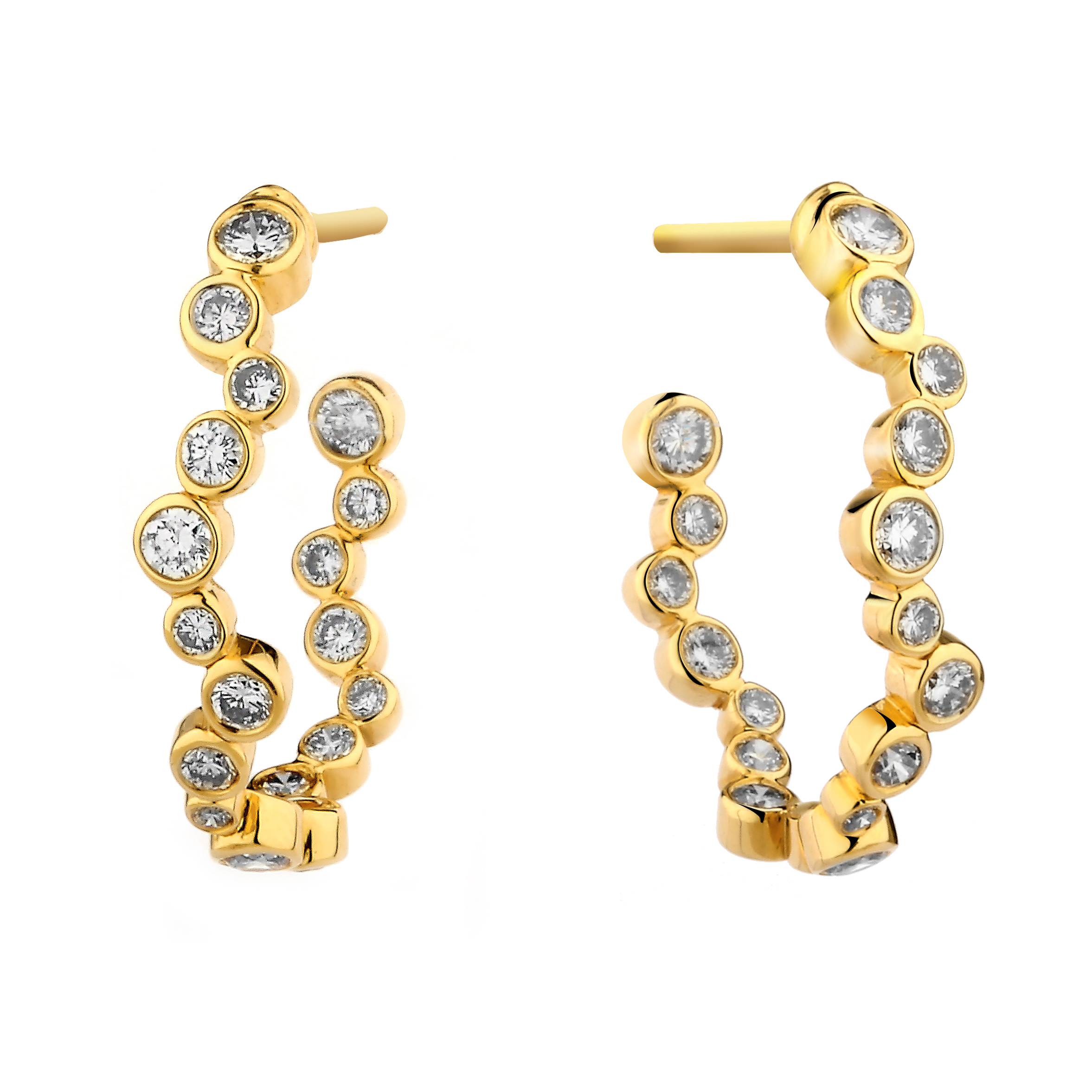 SYNA 18k Yellow Gold Bauble Hoops