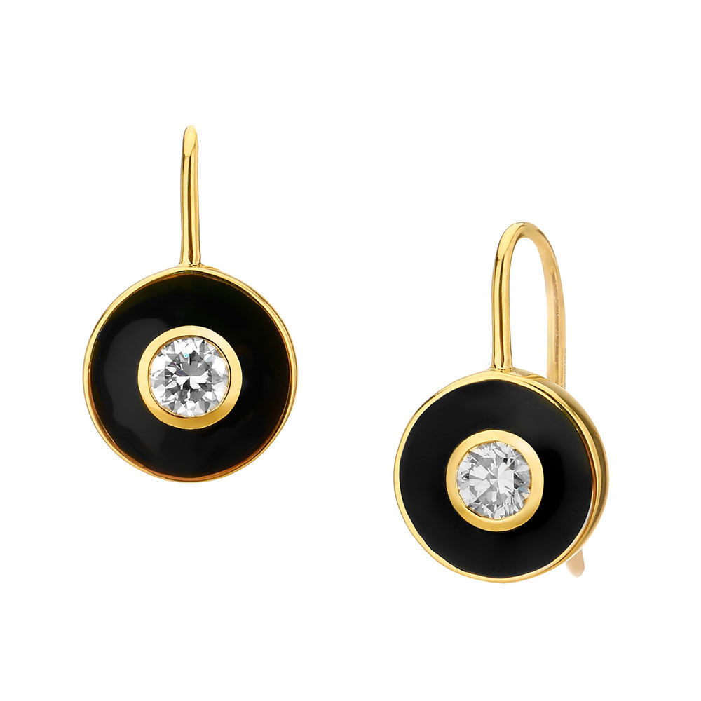 SYNA Cosmic Enamel Diamond Earrings