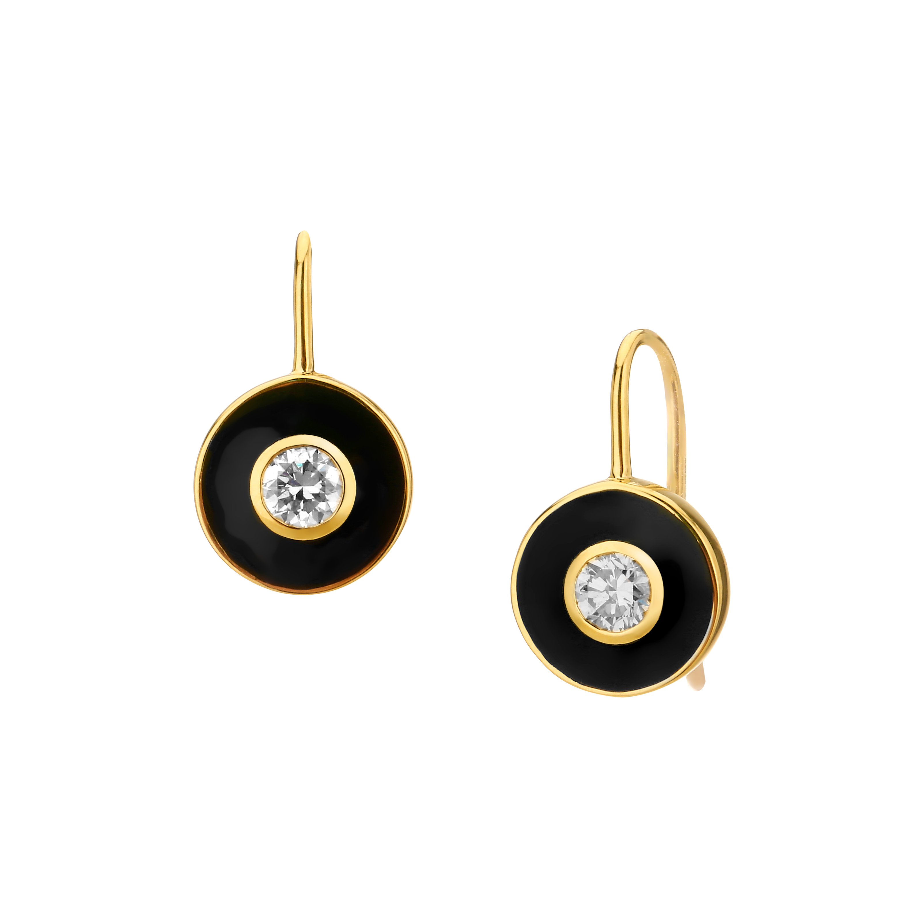 SYNA 18k Cosmic Enamel Diamond Earrings 