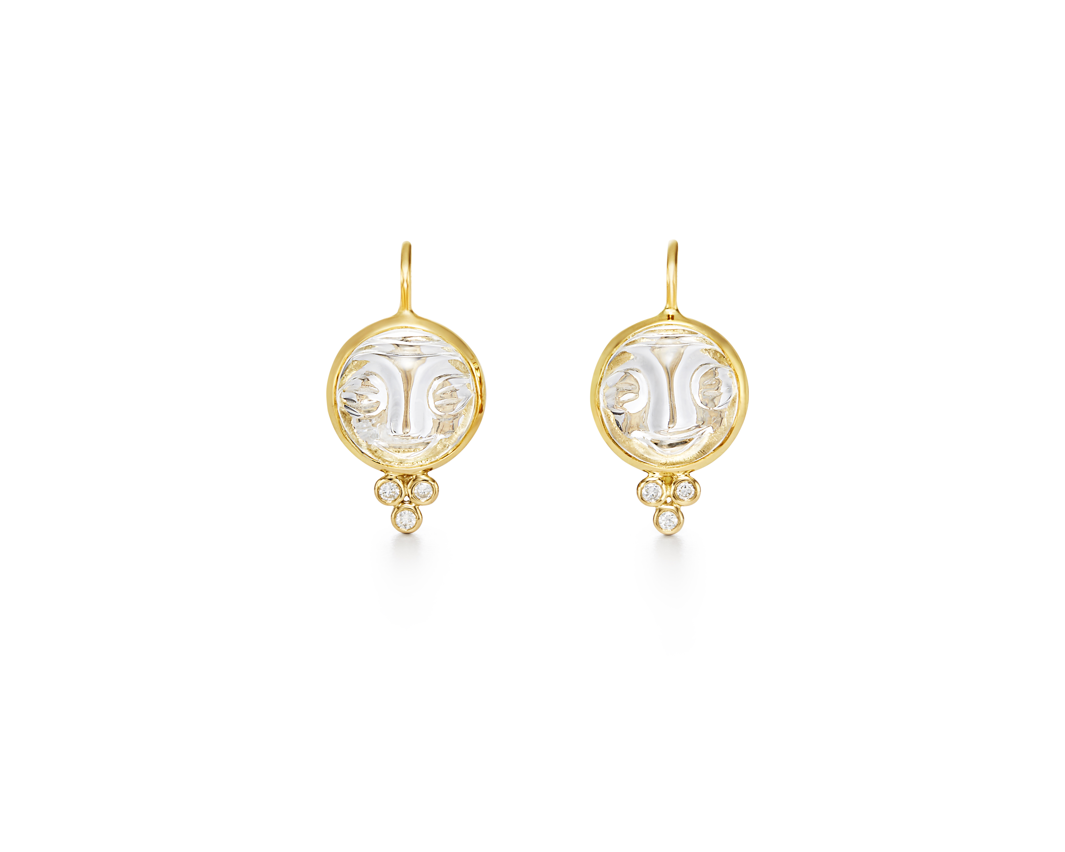 Temple St. Clair 18k Moonface Earrings