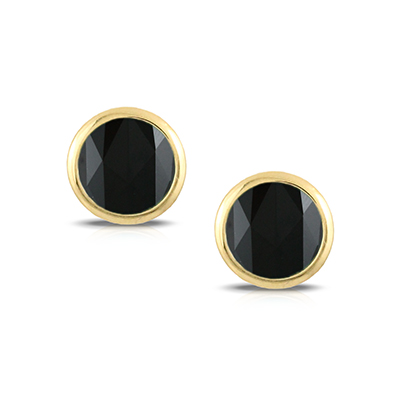 Doves 18k Yellow Gold Black Onyx Earrings