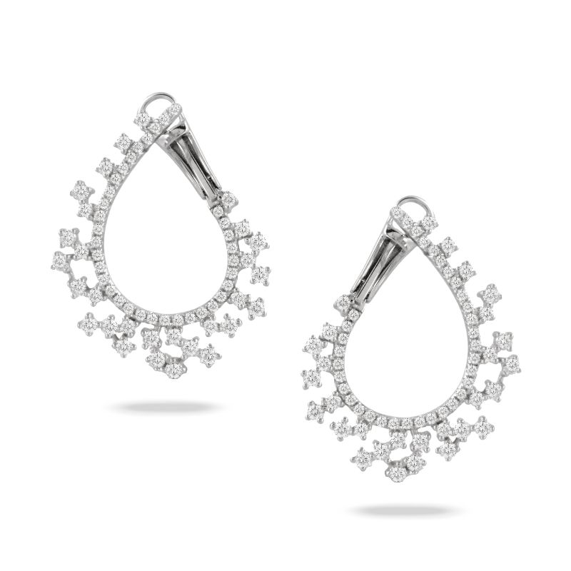 18K White Gold Diamond Earring