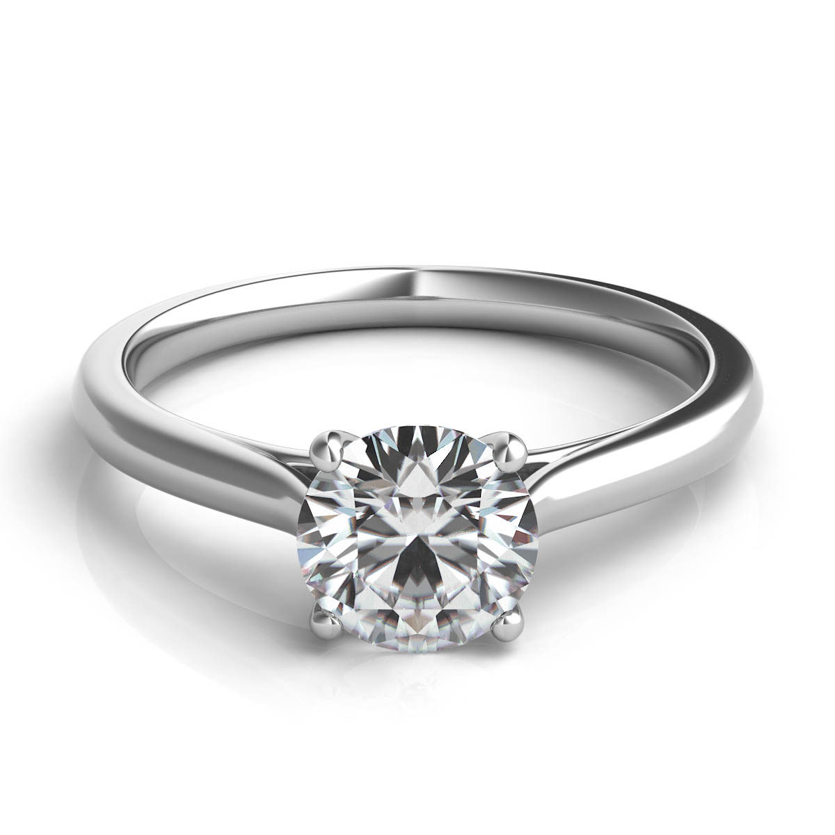 A Platinum Solitaire Engagement Ring Setting 