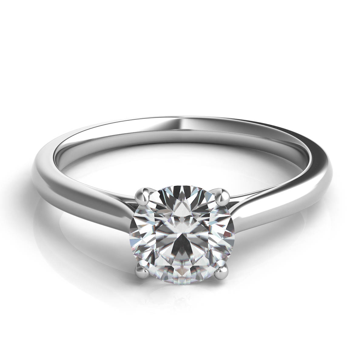 Platinum Solitaire Engagement Ring Setting 