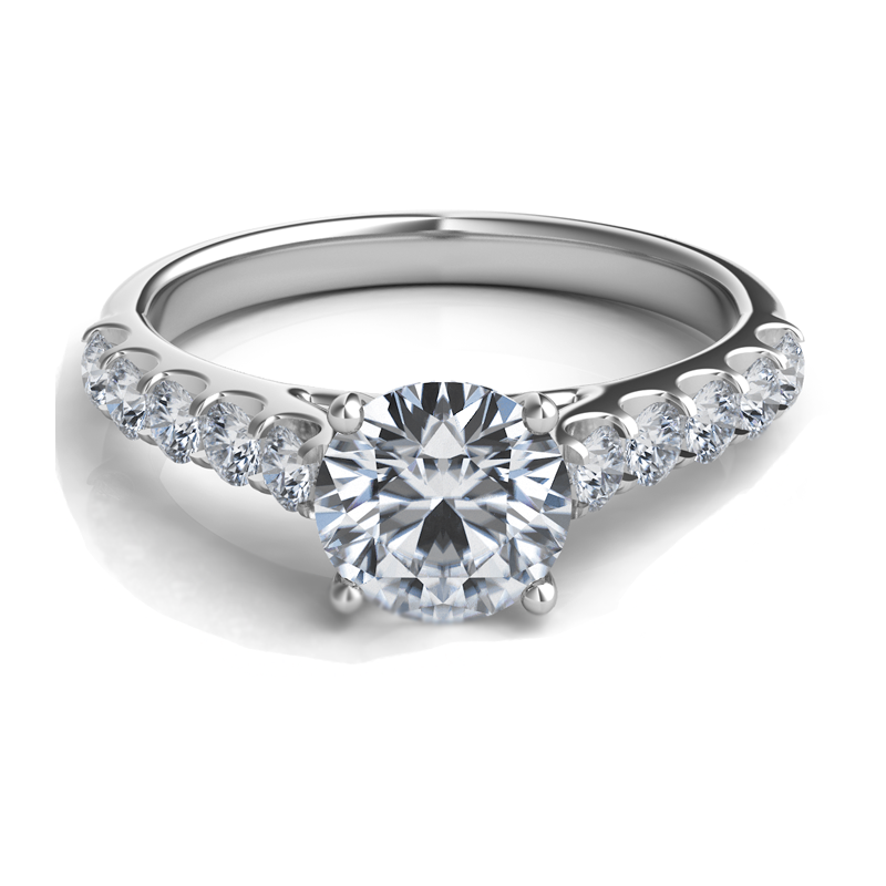 A Platinum Semi Mount Engagement Ring 