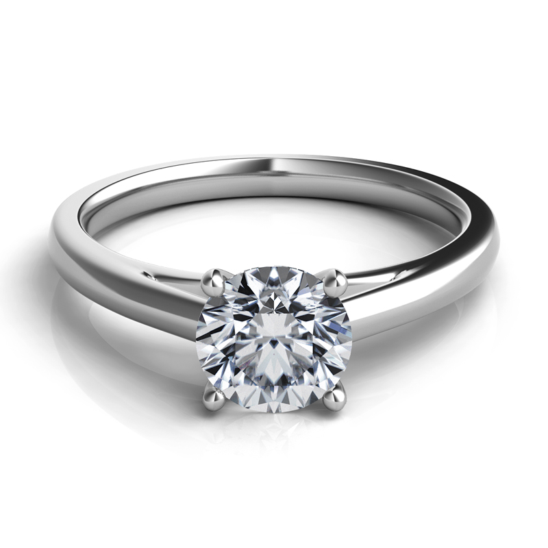 An 18k White Gold Engagement Ring Setting  