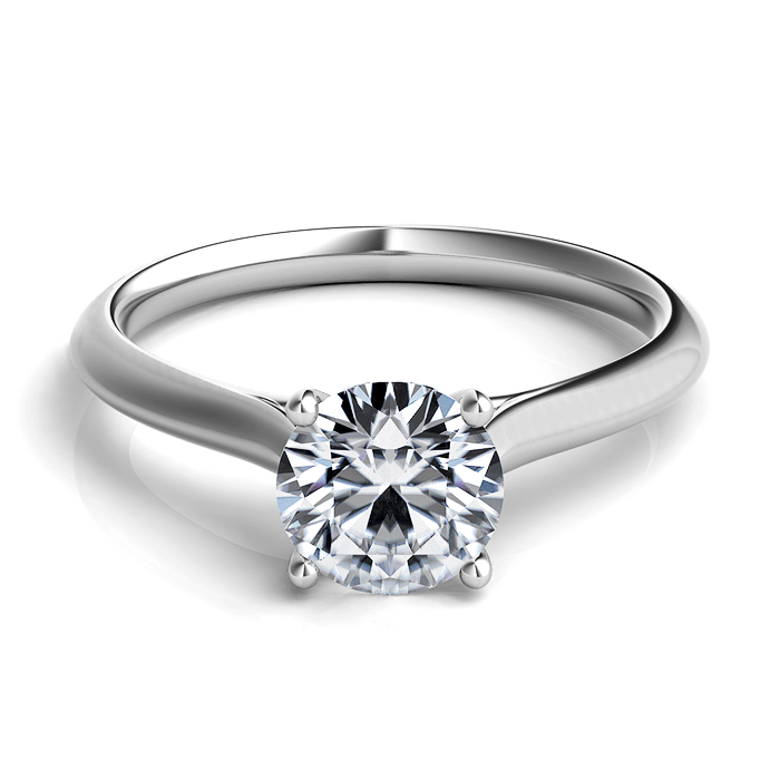 A Platinum Solitaire Engagement Ring Setting 