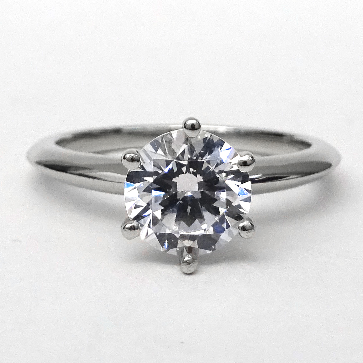 Platinum Six Prong Engagement Ring Setting