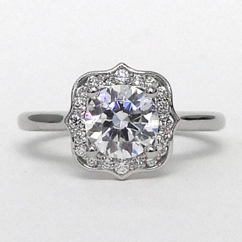 Platinum Semi Mount Engagement Ring 