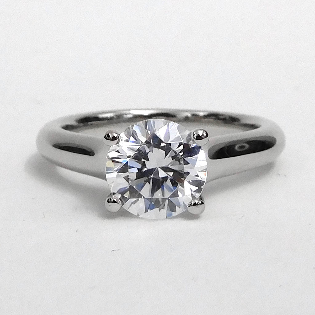 A Platinum Solitaire Engagement Ring