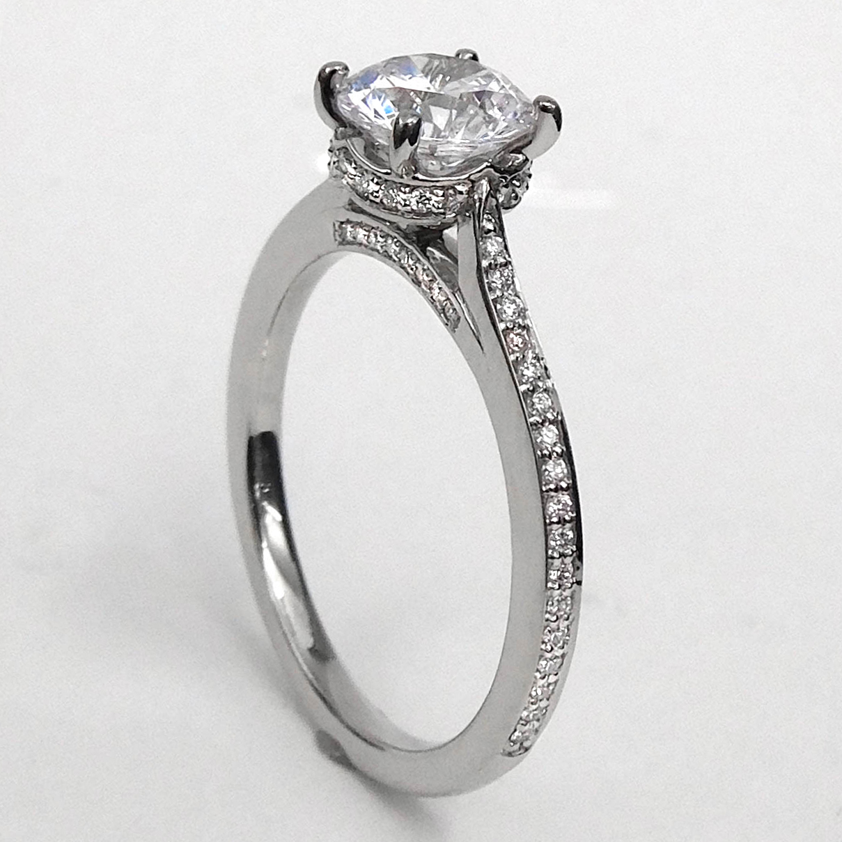 Platinum Diamond Semi-mount Engagement Ring