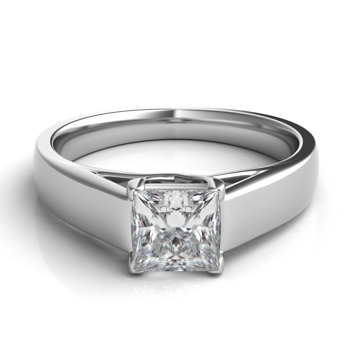 A Platinum Solitaire Engagement Ring 