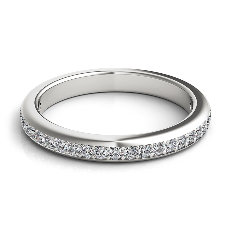 A Platinum Pave Wedding Band