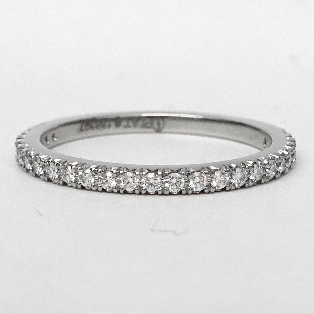 A Platinum Pave Diamond Wedding Band